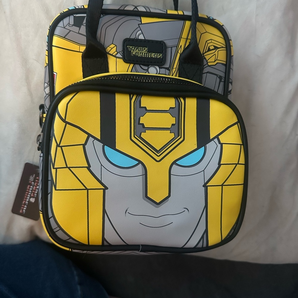 Buckle-Down Yellow Black Transformers Crossbody Bag